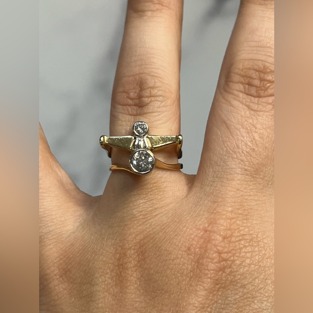 14K Diamond & Gold Ring Set - Picture 6 of 8